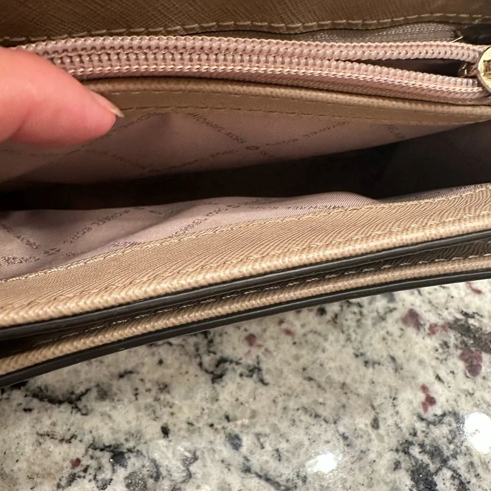 Michael Kors Tan Crossbody Bag with Gold Details